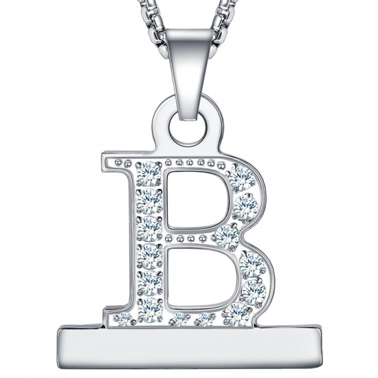 2 in 1 Alphabet Letter A-Z Necklace Pendant Connector for